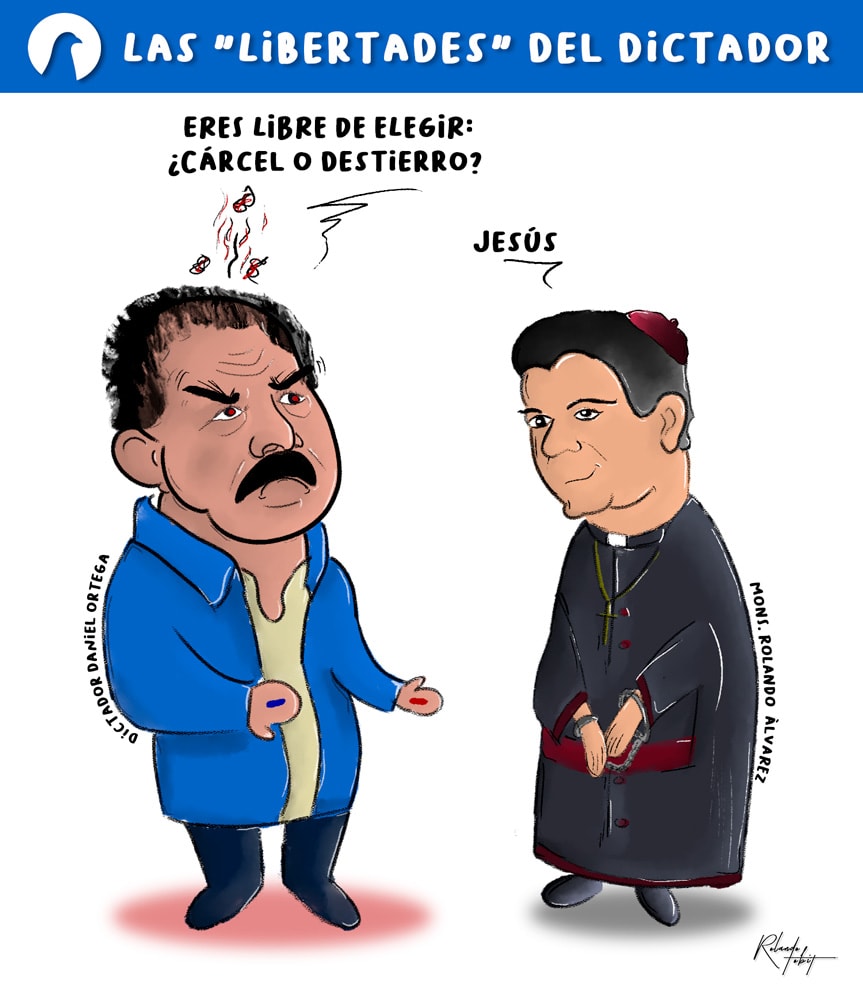 Dictador Daniel Ortega y Mons. Rolando Ã�lvarez - Rolando Tobit Bonilla
