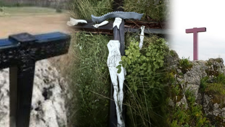 Investigan profanación de cruces en Polonia 2 cruces