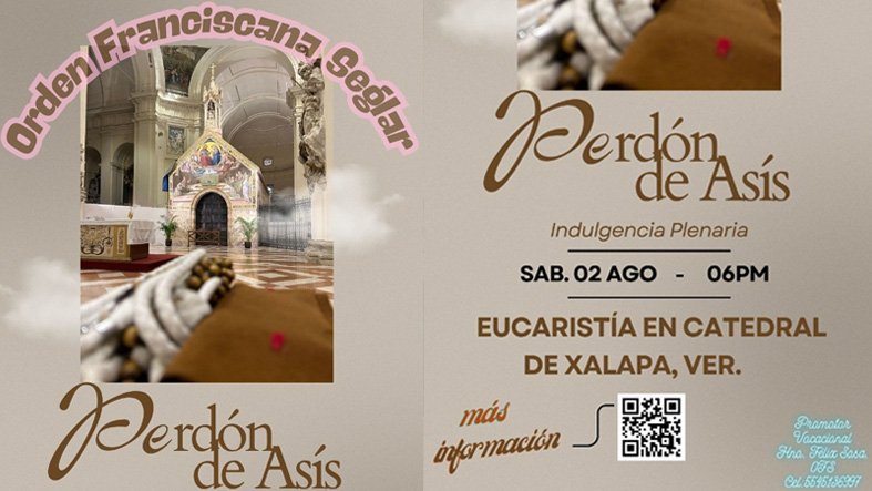 Celebrarán el Perdón de Asís 2025 en la Catedral de Xalapa 2 el perdon de asis