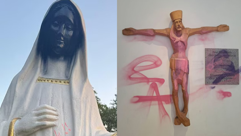 andalizan simbolos catolicos en Viena y Floridsdorf