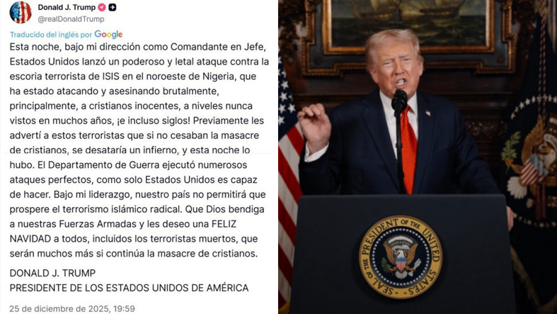 Trump anuncia ataques contra Estado Islamico en Nigeria en medio de la creciente violencia contra cristianos