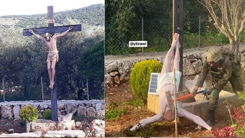 Israel califica de grave y vergonzoso el ataque de un soldado contra un crucifijo en el Libano