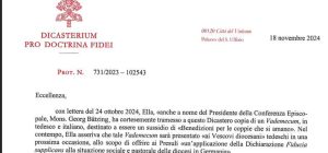 Doctrina de la Fe revive antigua advertencia contra bendiciones en Alemania… y los obispos siguieron adelante