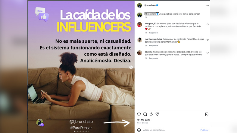 El algoritmo no decide que es verdad el padre Francisco Javier Bronchalo reflexiona sobre la fama y las redes sociales