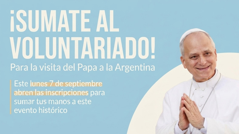 El formulario para voluntarios de la visita de Leon XIV en Argentina incluye una tercera opcion sobre el
